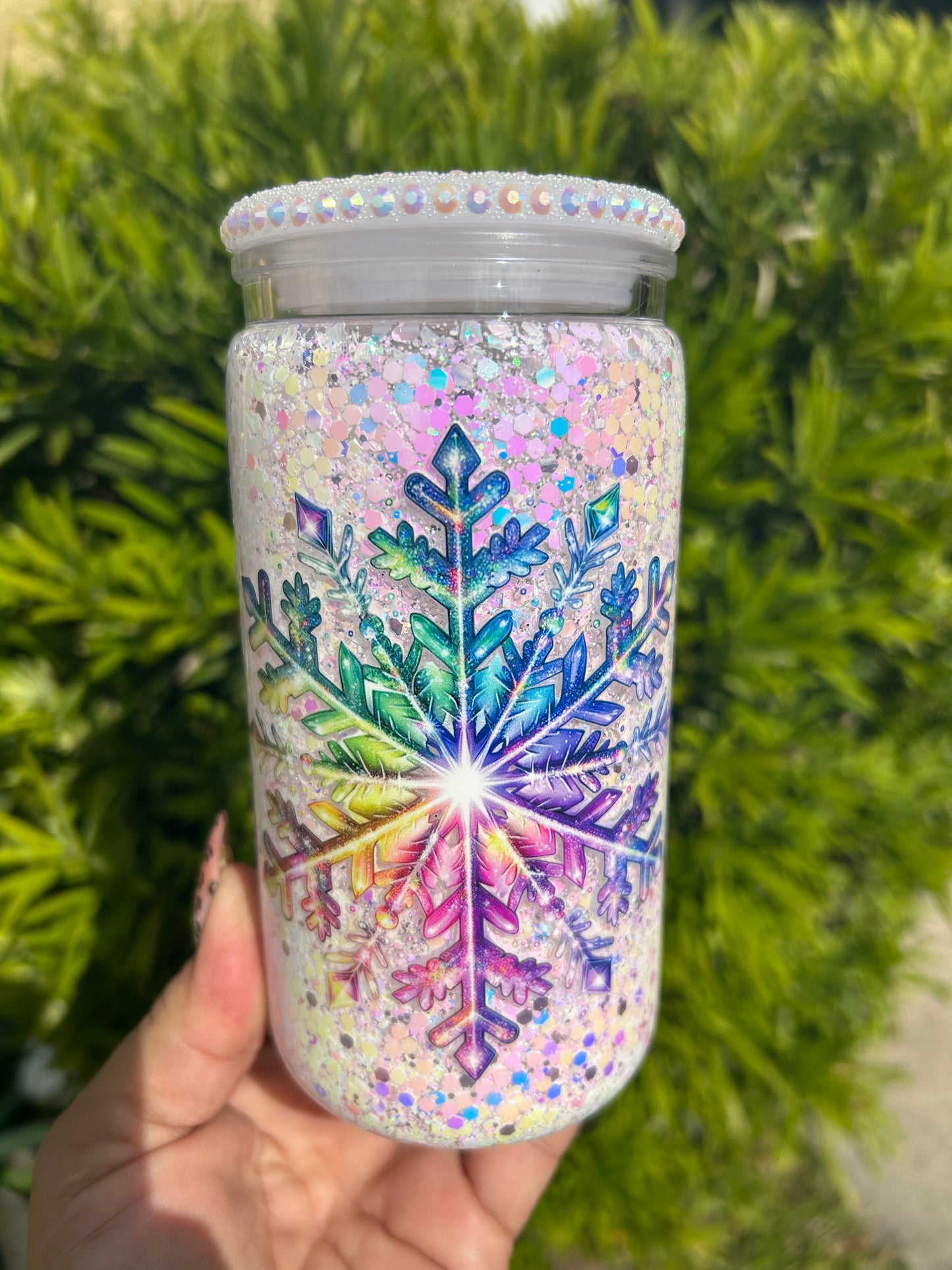 16oz snowflake snowglobe