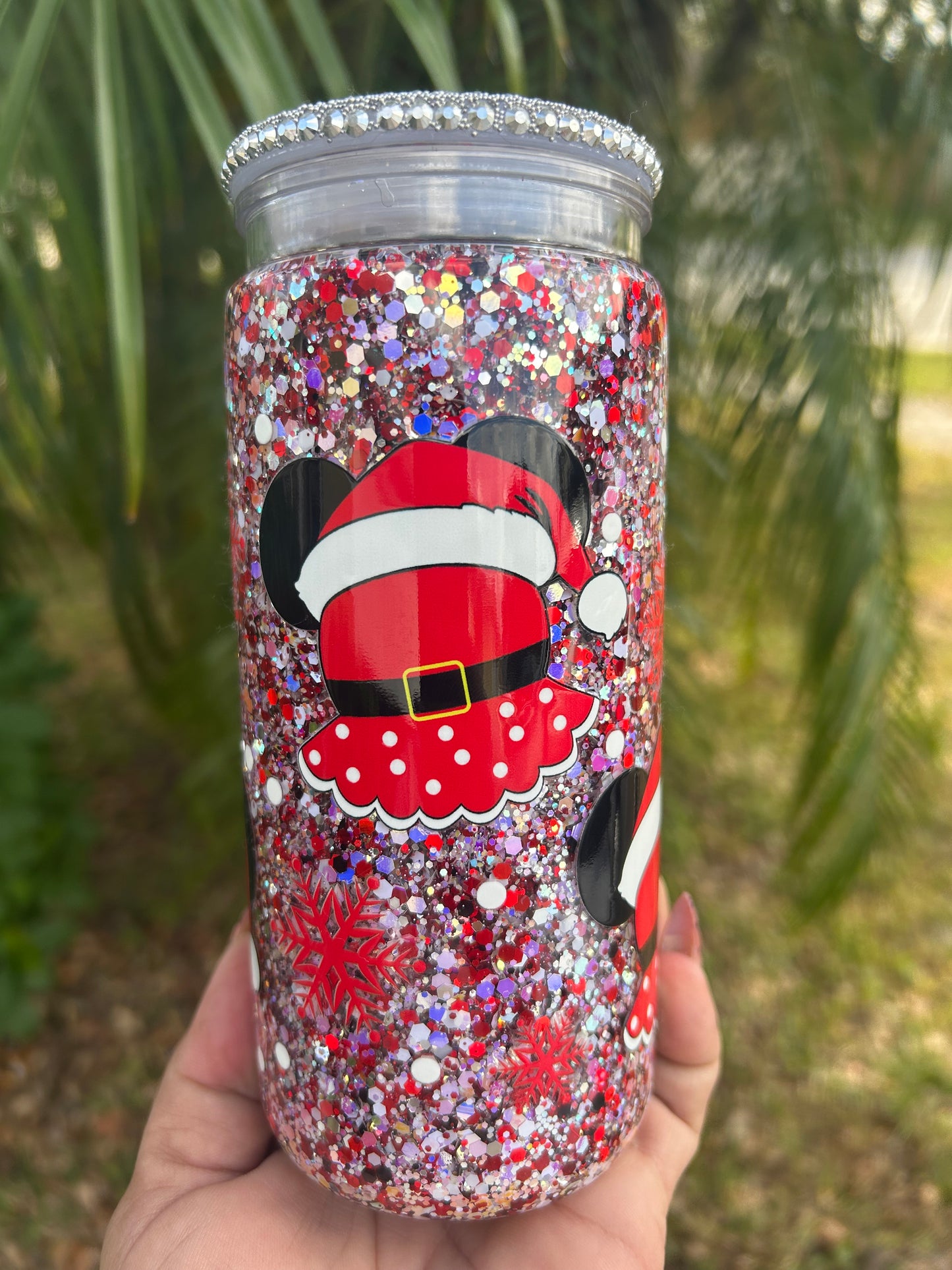 20oz Minnie Santa snow globe