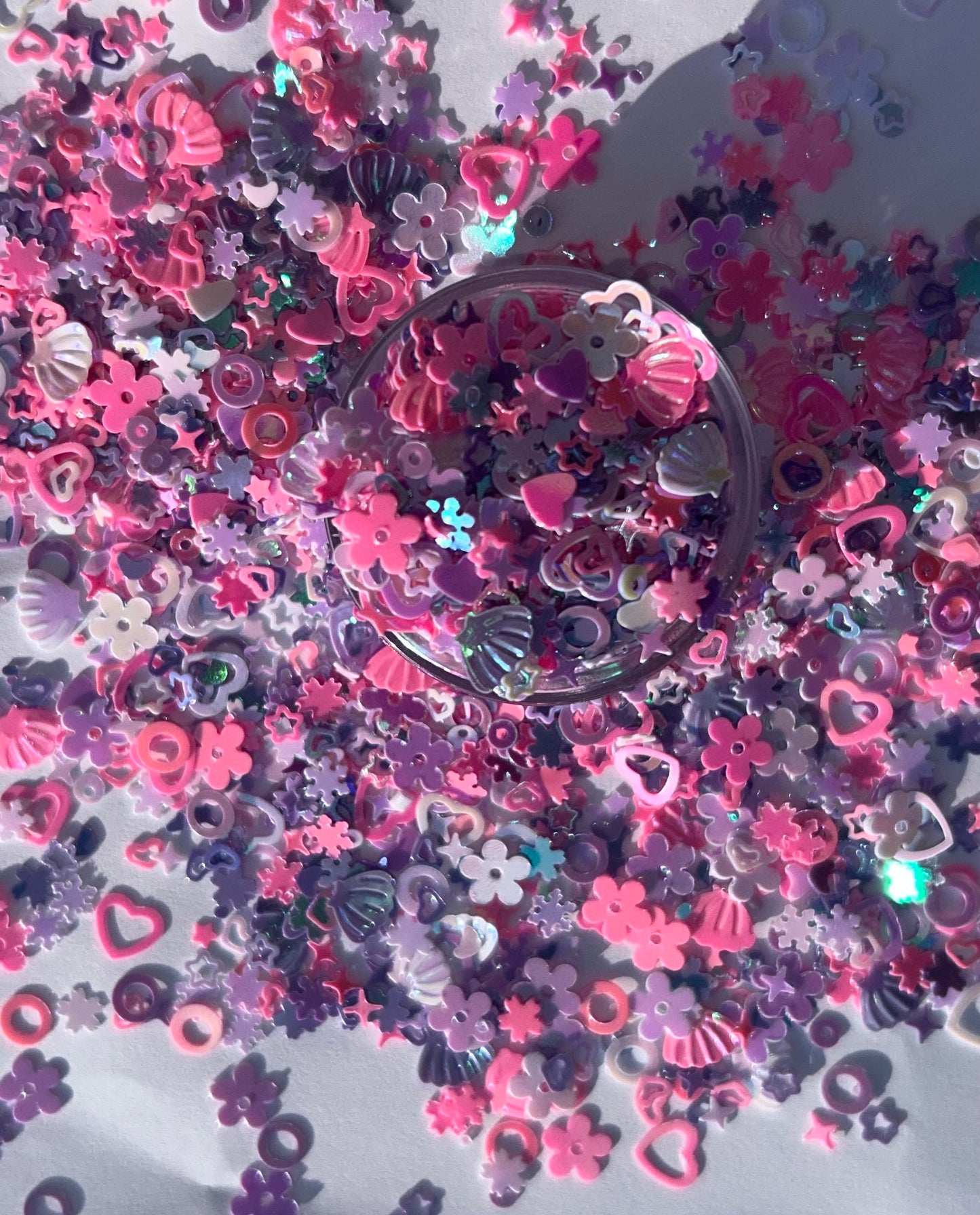 Beach vibe shape glitter