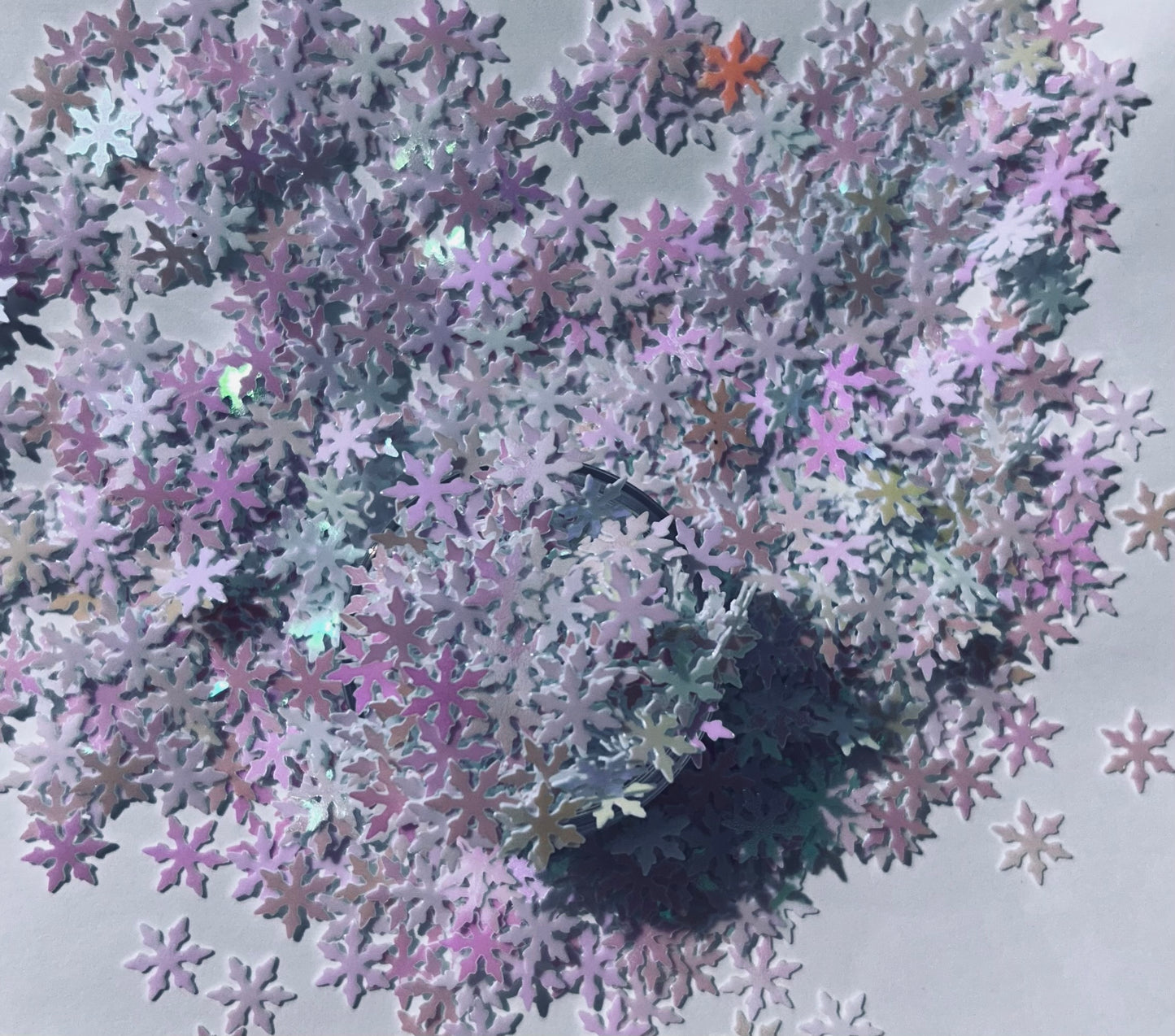 White snowflake glitter