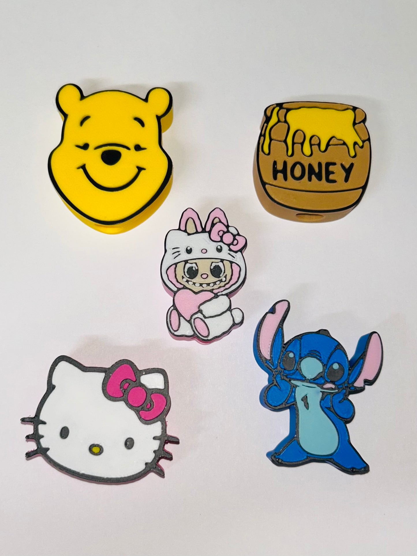 5pc 3d straw toppers