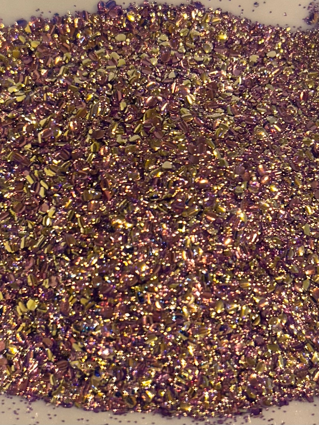 Purple gold bubble glitter