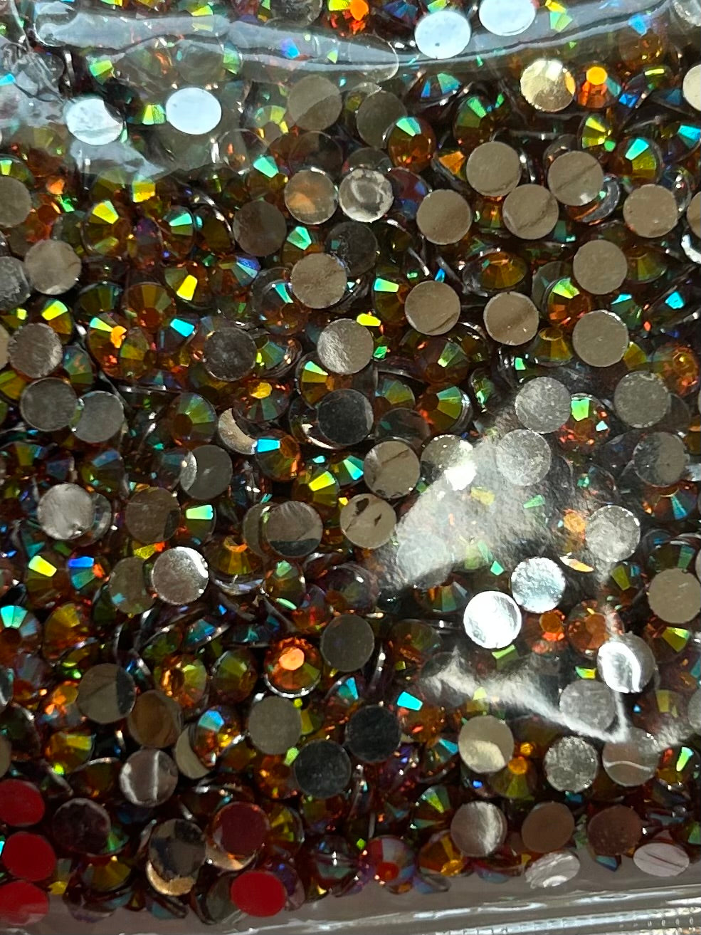 Gold ab color shift rhinestone