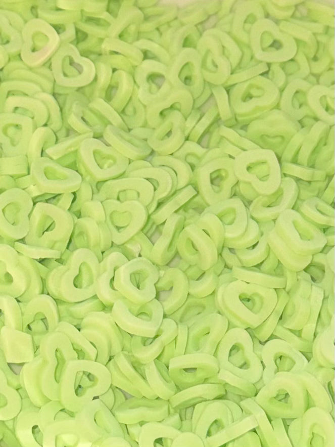 Green heart π ( GLOW IN DARK)