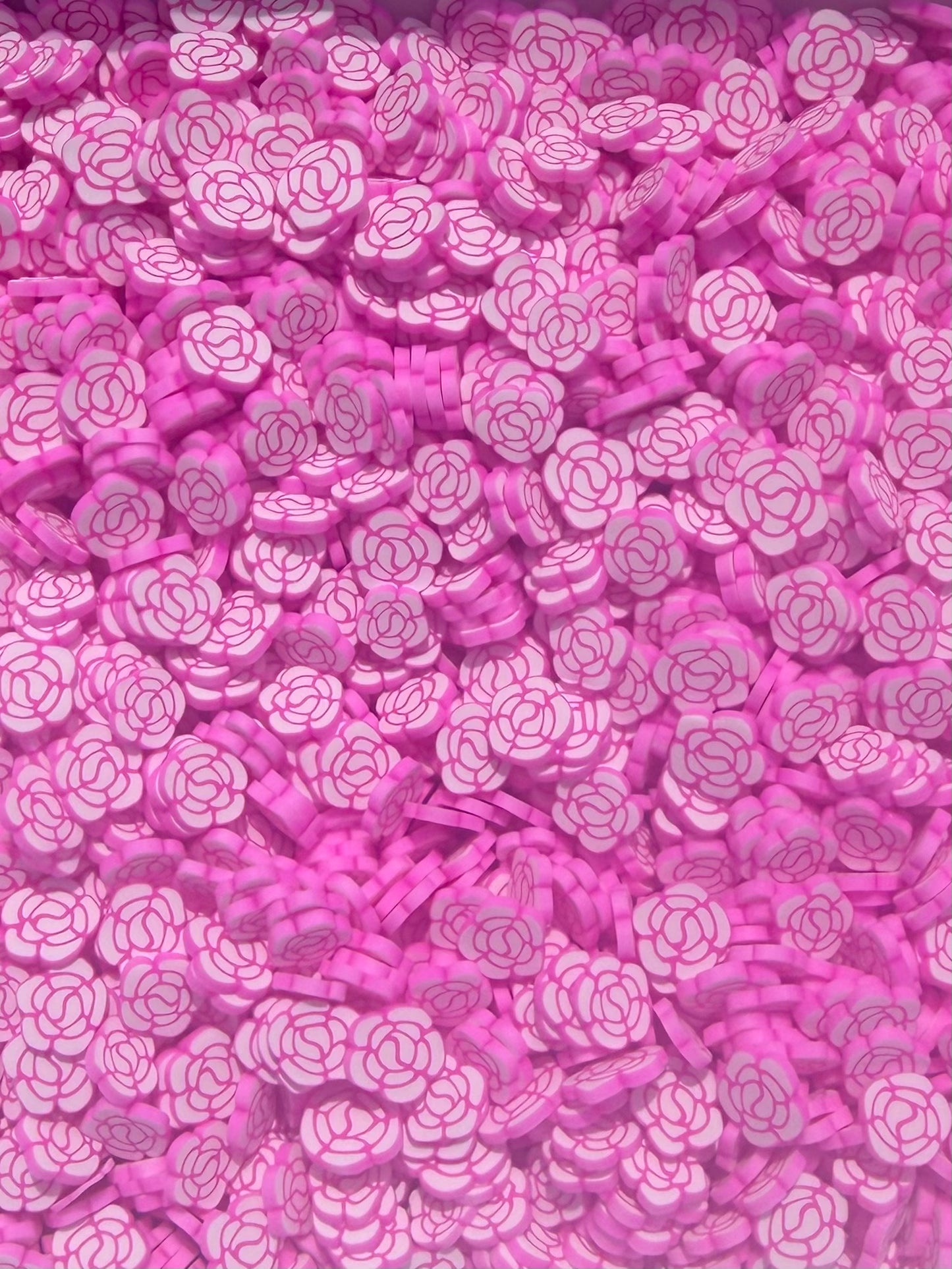 Pink roses polymere clay