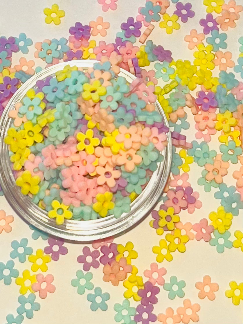 Pastel flowers clay