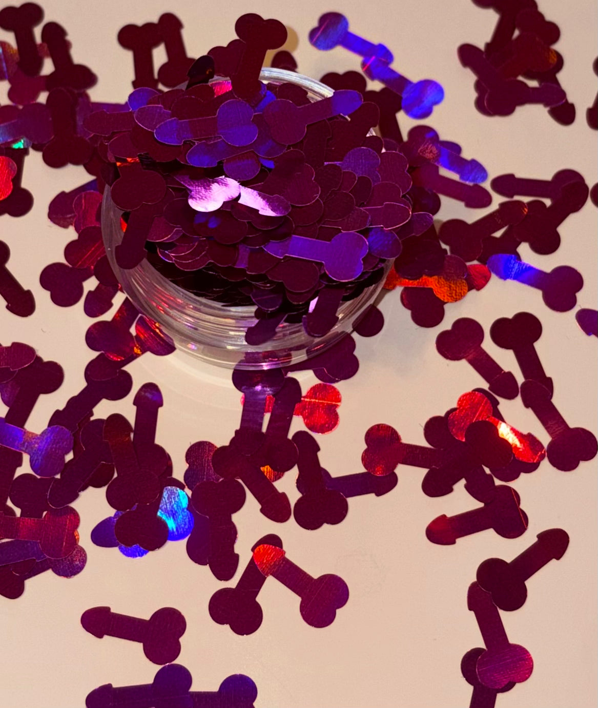 Purple Richard shape glitter