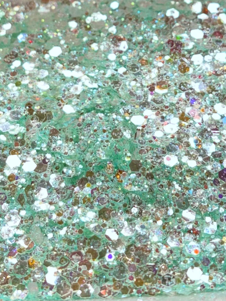 Mint Mirror chunky glitter