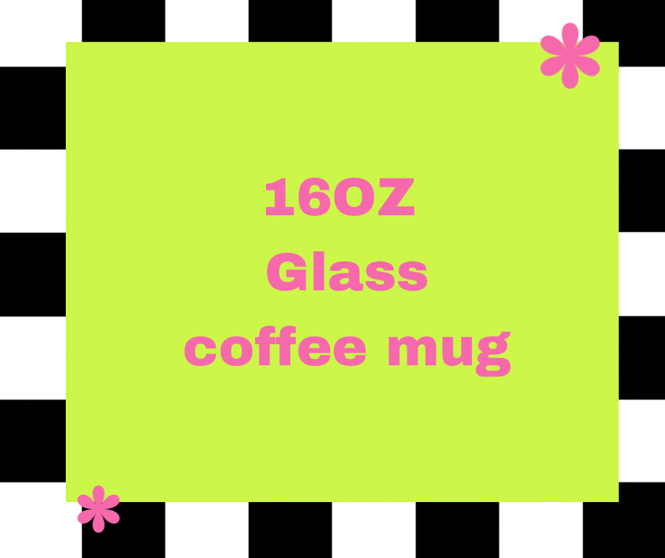 16oz glass coffee mug snowglobe