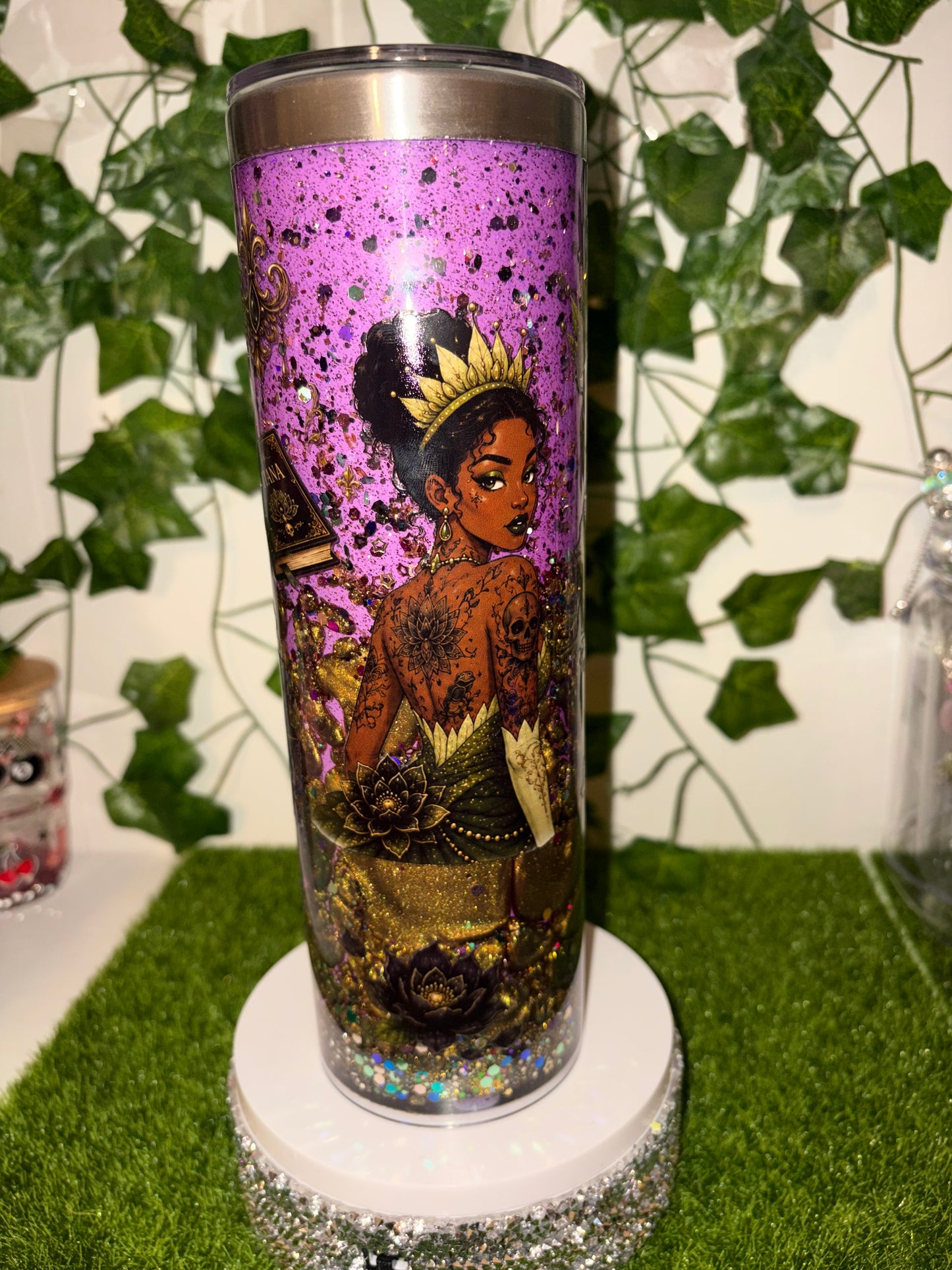 20oz stainless princesses snowglobe