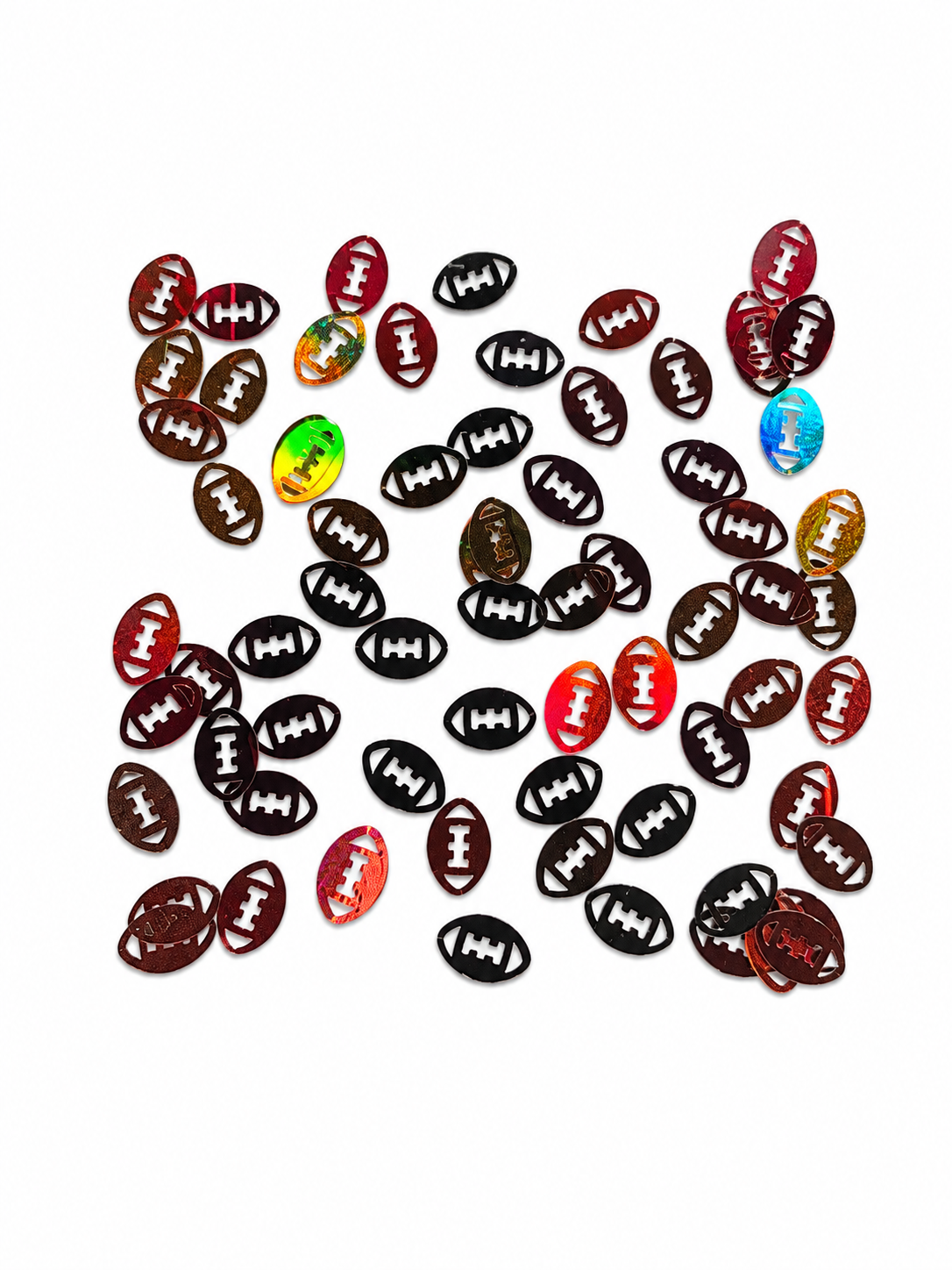 Football shape glitter
