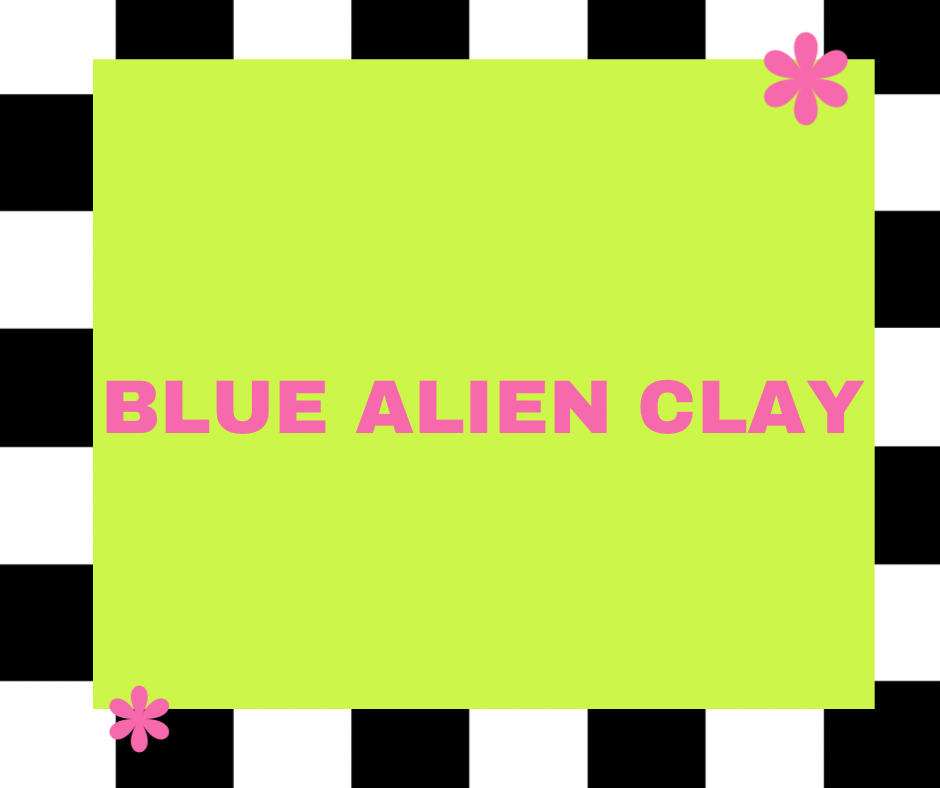 Blue alien polymer clay