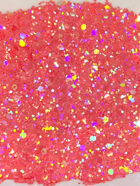 Baby cakes - rose chunky glitter