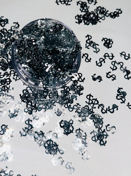 Cash money shape glitter