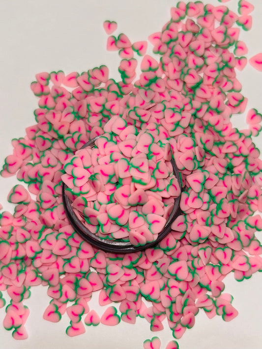 Strawberry clay pieces