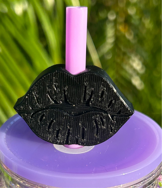 Lips straw topper