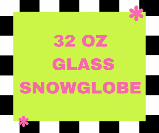 32oz glass Snowglobe