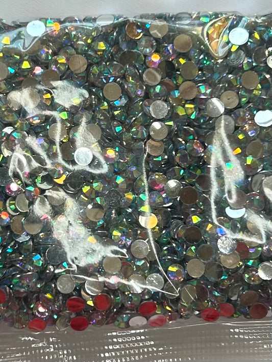 Silver ab rhinestone