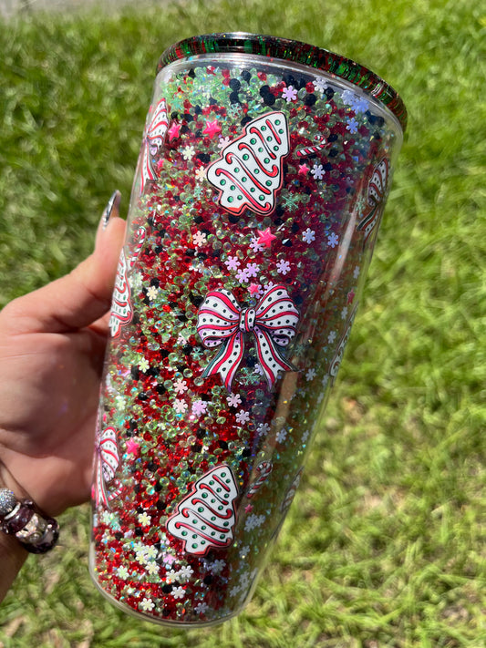 24oz Christmas tree cake