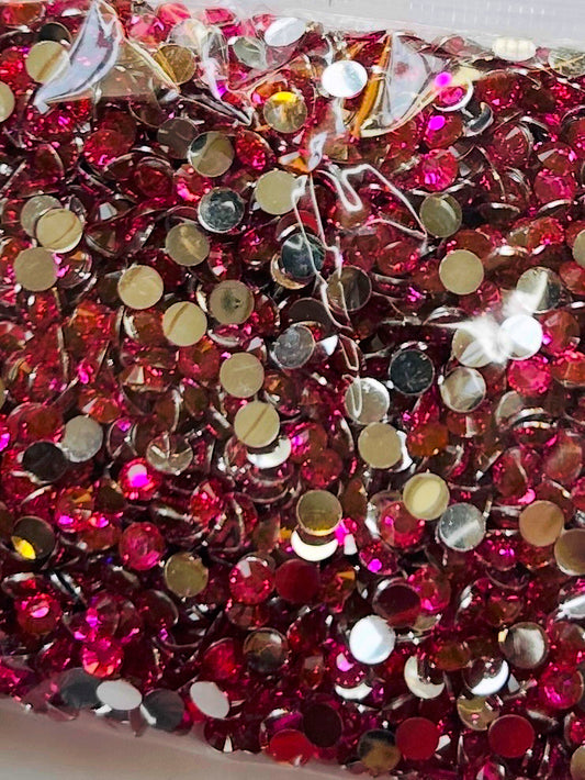 Rose pink rhinestone