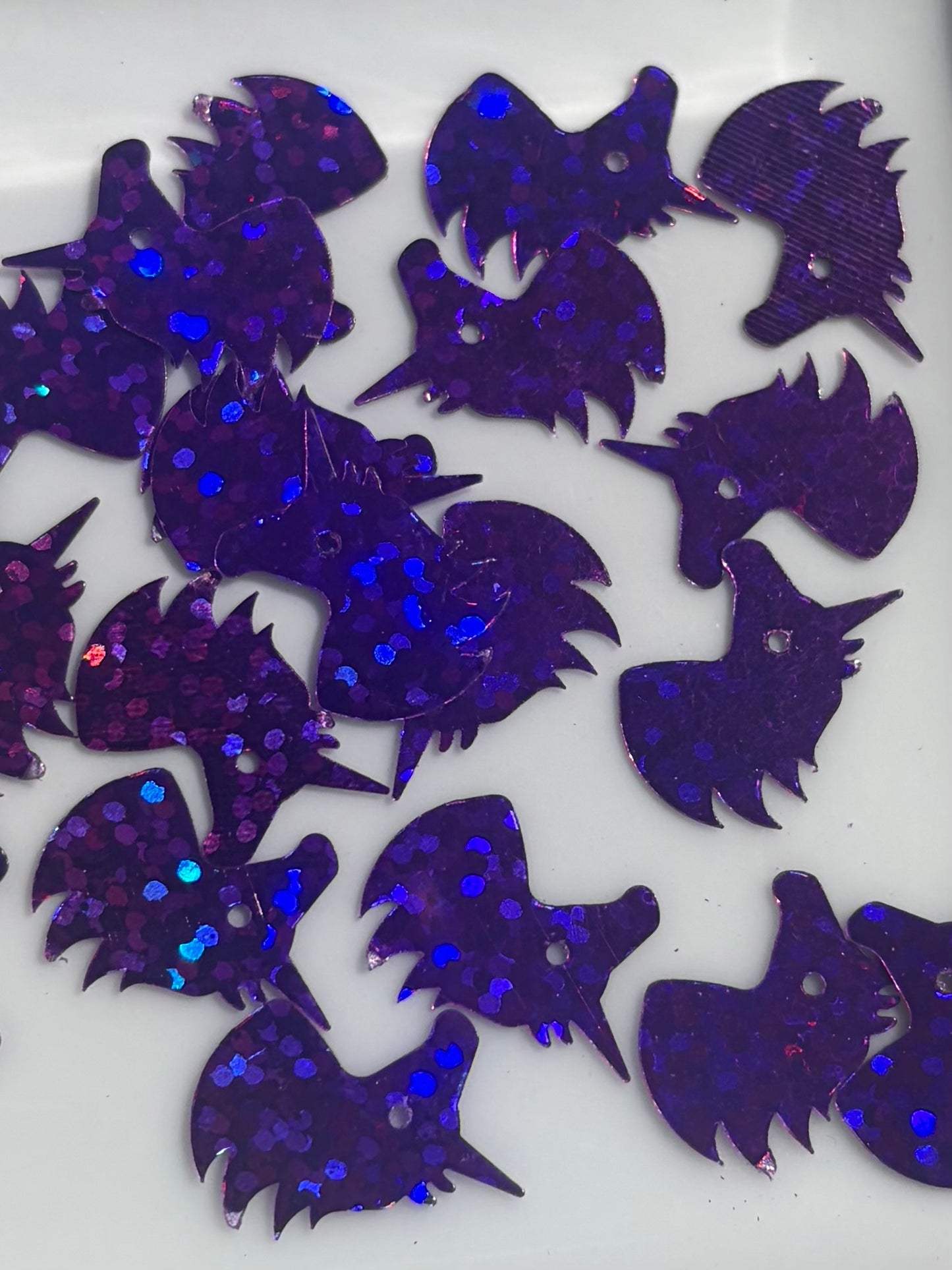 Purple unicorn shape