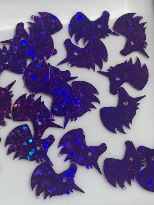 Purple unicorn shape