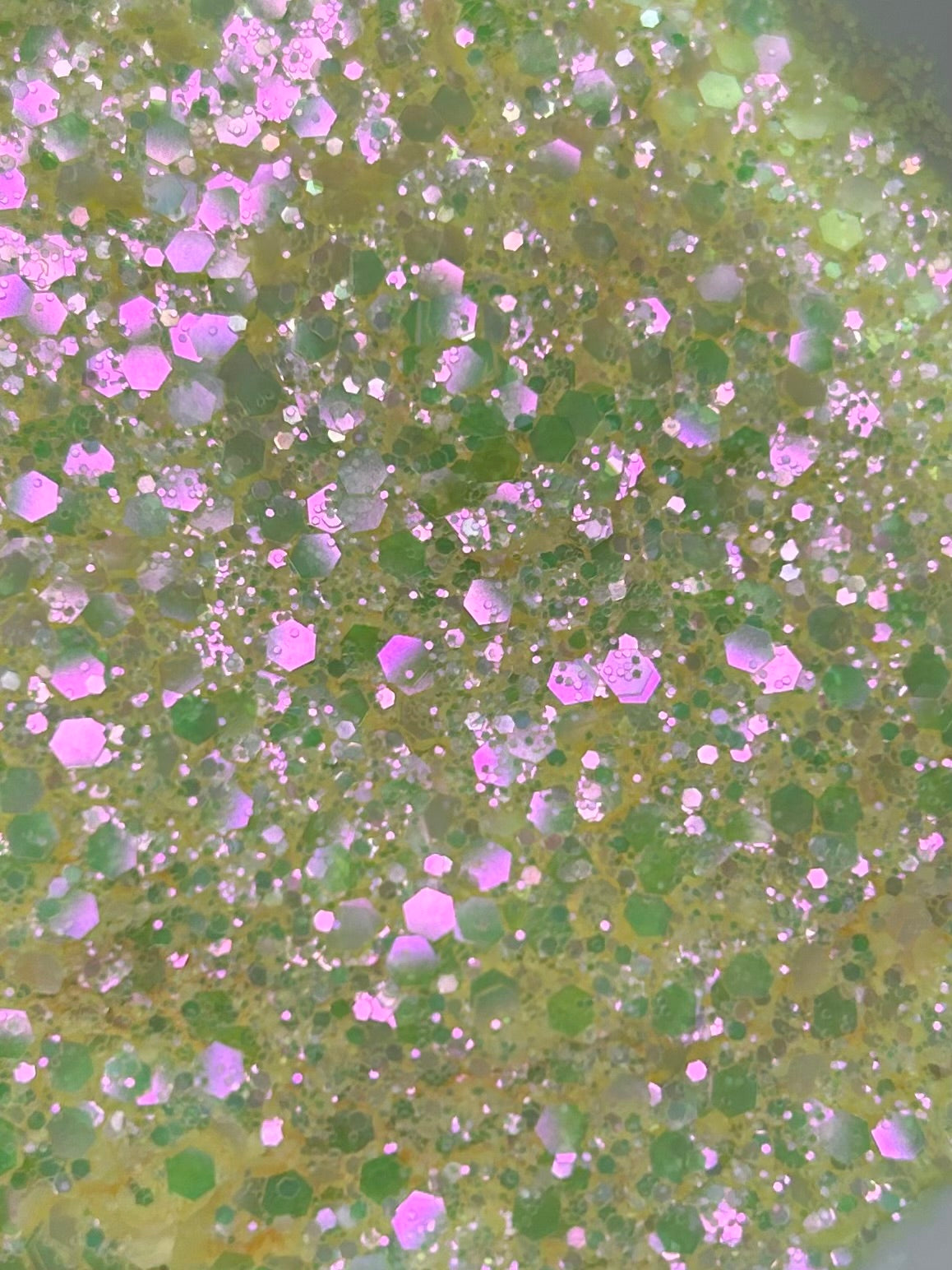 Lemon drip chunky glitter