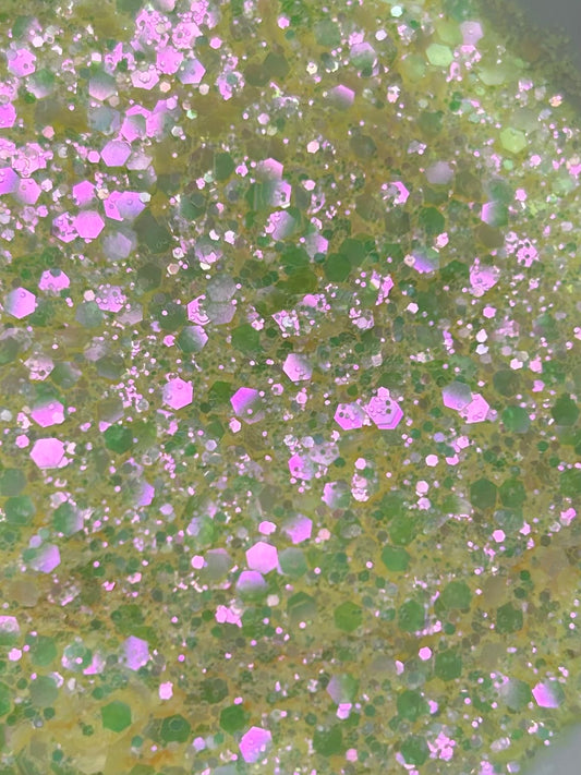 Lemon drip chunky glitter