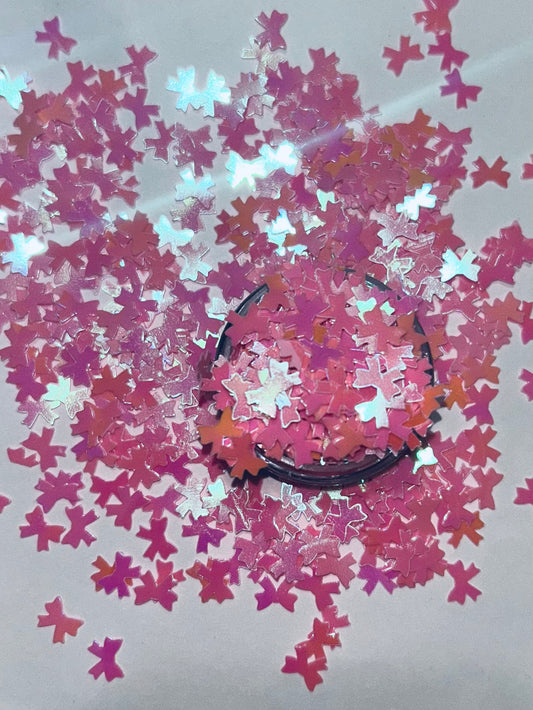 Pink bows glitter