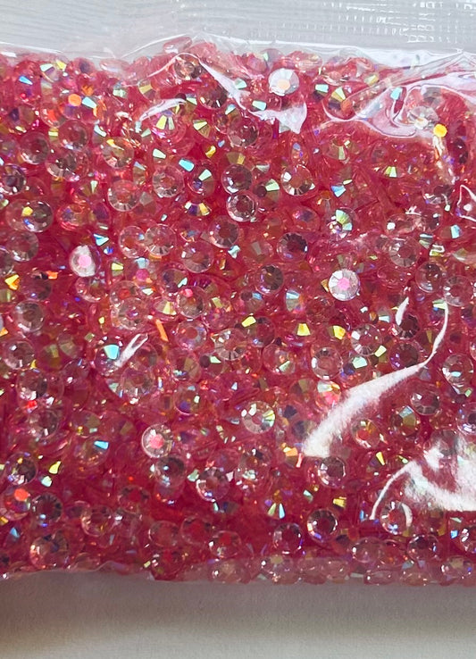 Light pink ab rhinestone