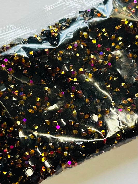 Gold purple ab rhinestone