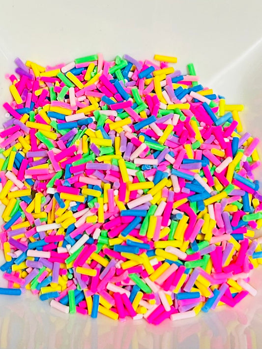 Rainbow sprinkles clay