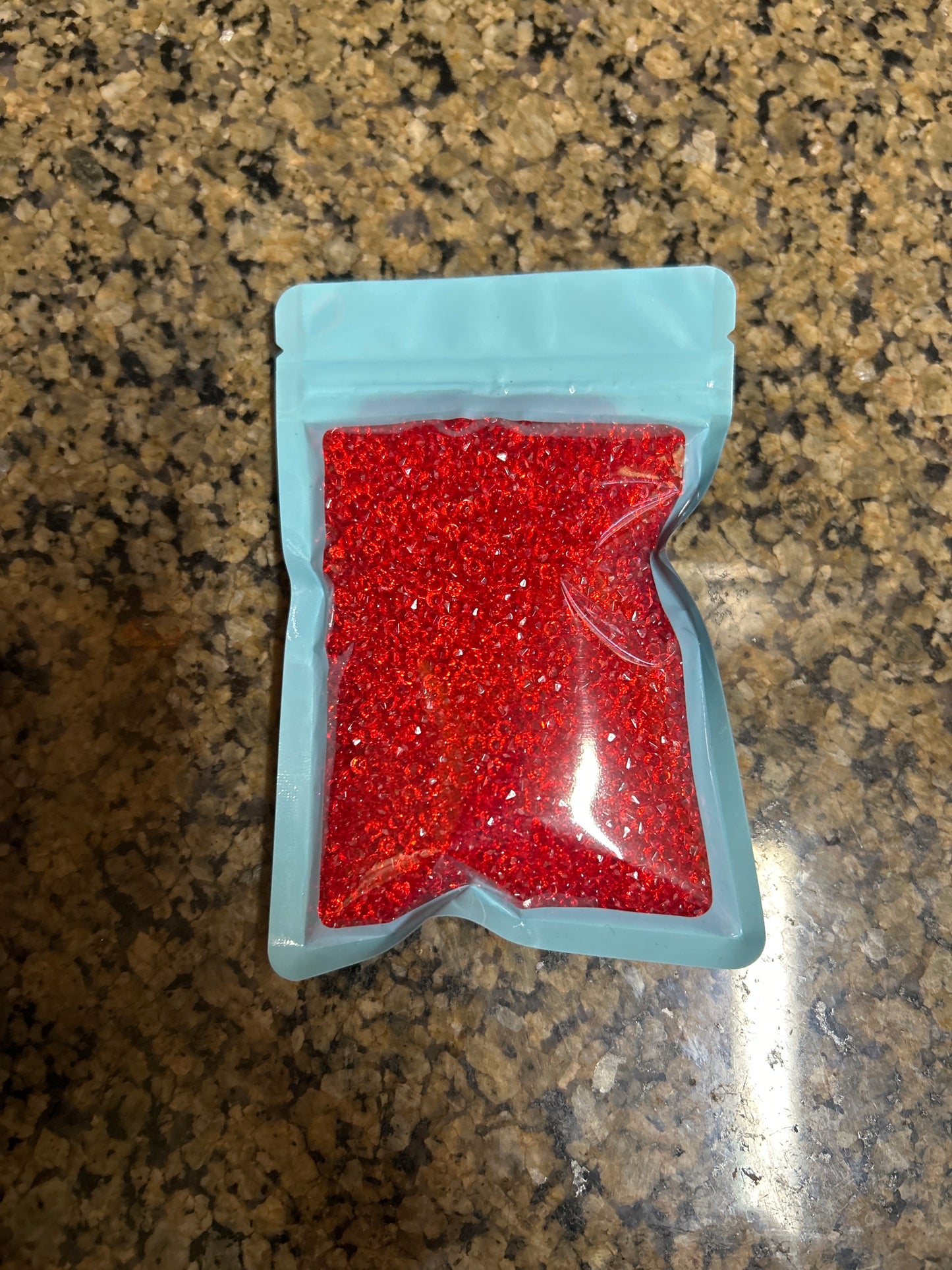 Red diamond beads