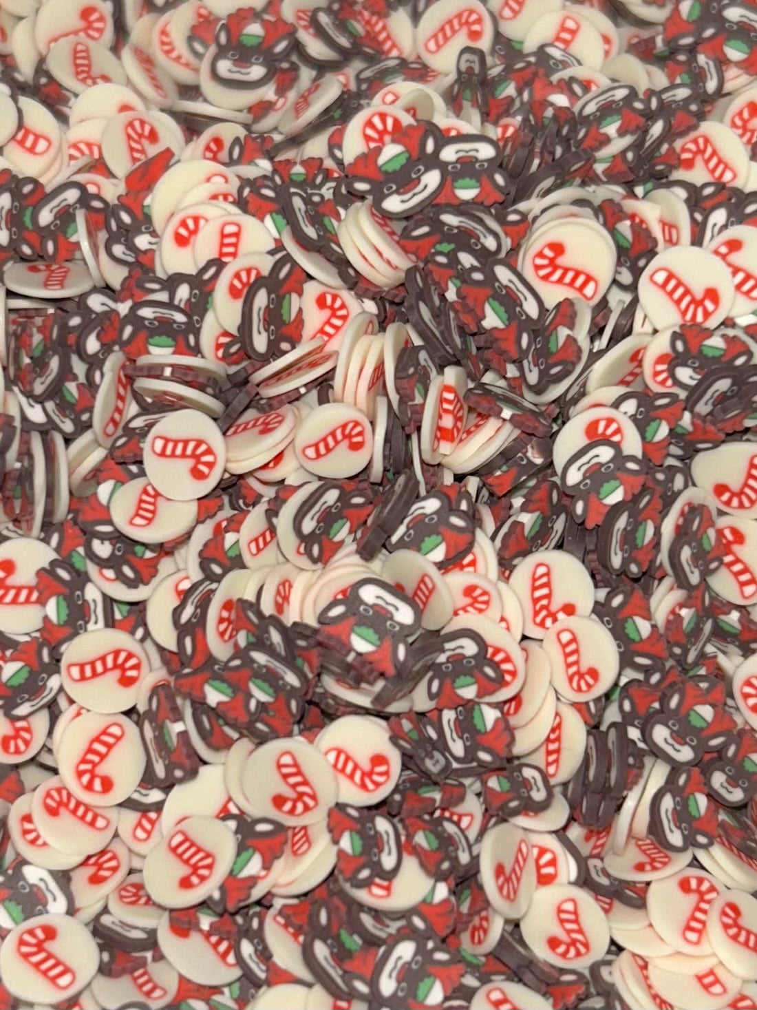 Rudolf & candycane clay