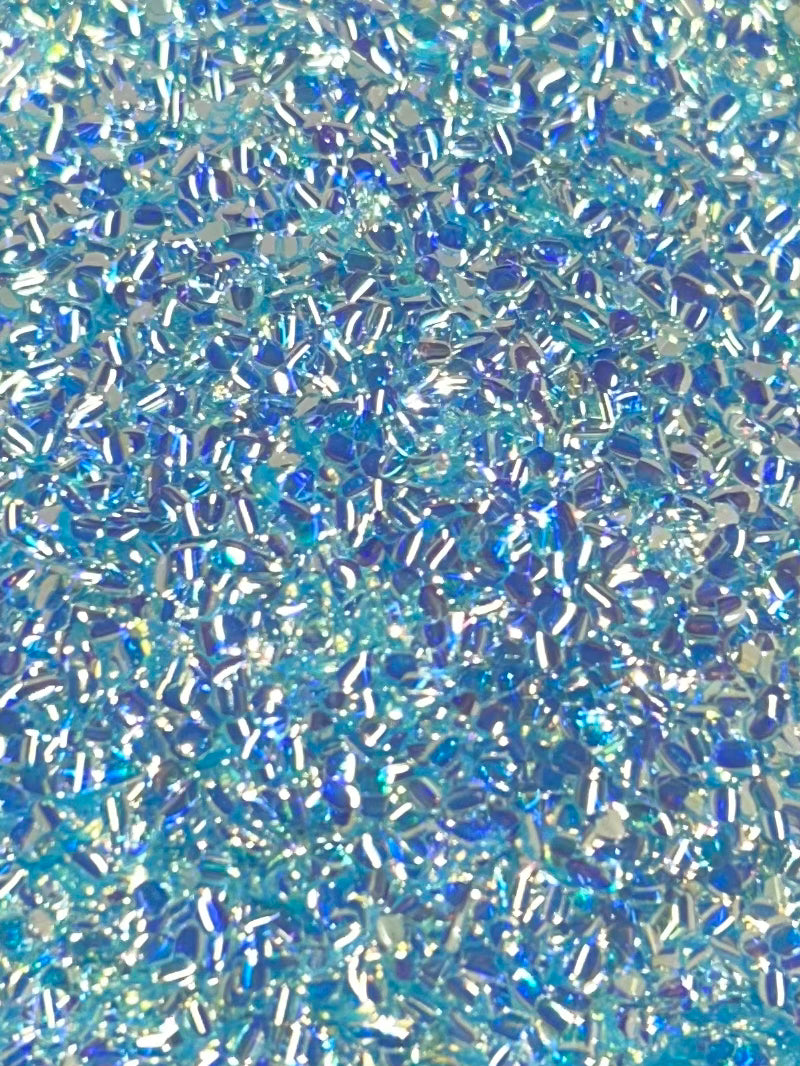 Baby blue bubble glitter