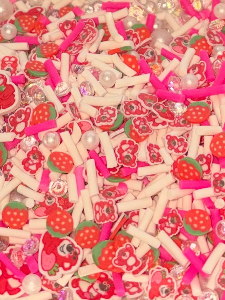 Strawberry Bear mix clay