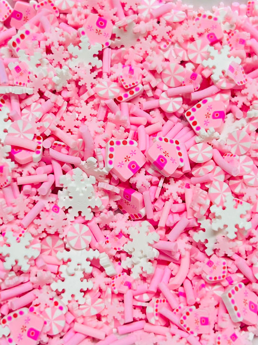 Pink gingerbread house