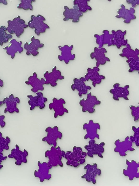 Purple turtles 🐢 shape glitter