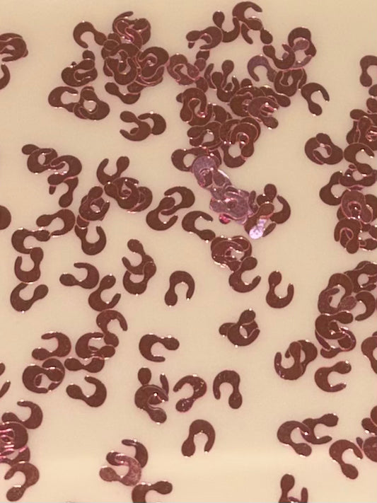 Light pink cheetah shape glitter