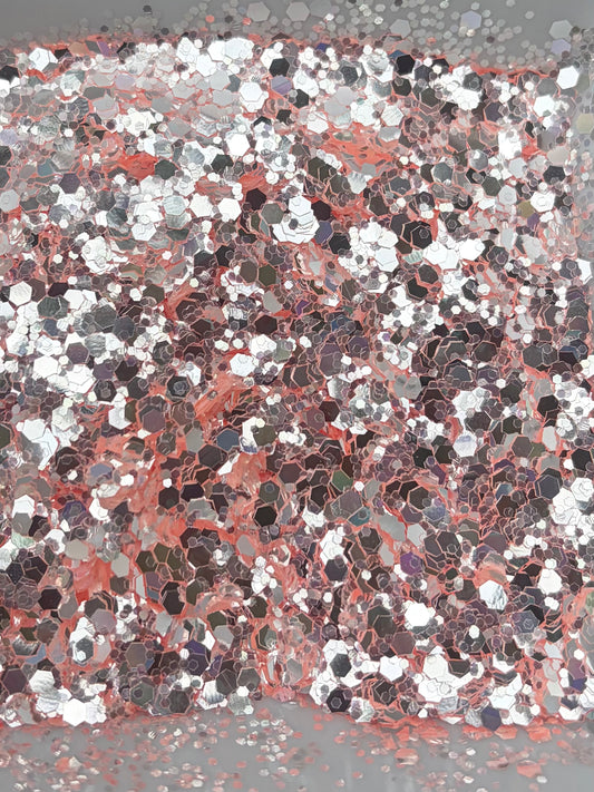 Sparkling Peach mirror glitter
