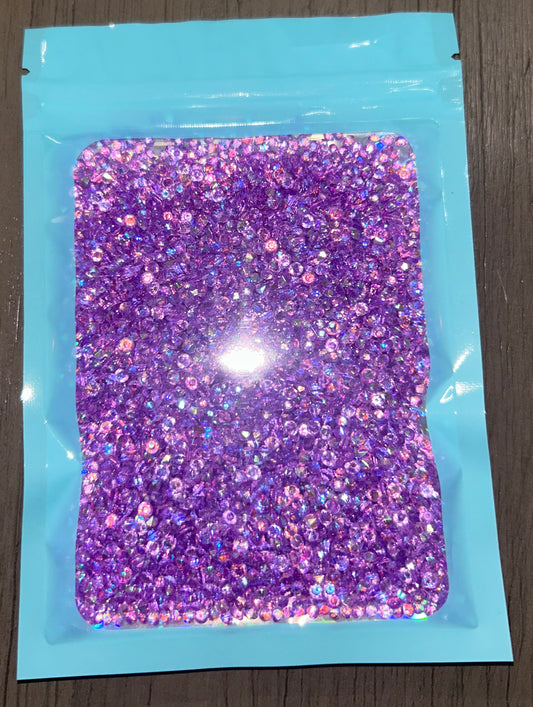 Dark purple diamond beads