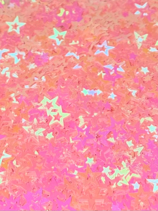 Pink stars shape glitter