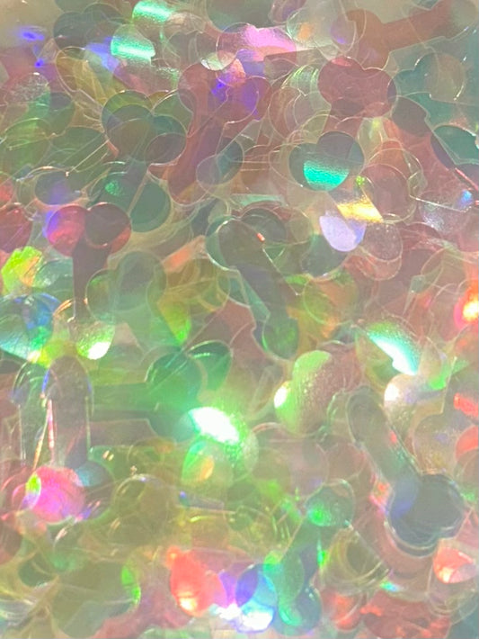 ￼Iridescent Richard shape glitter ￼