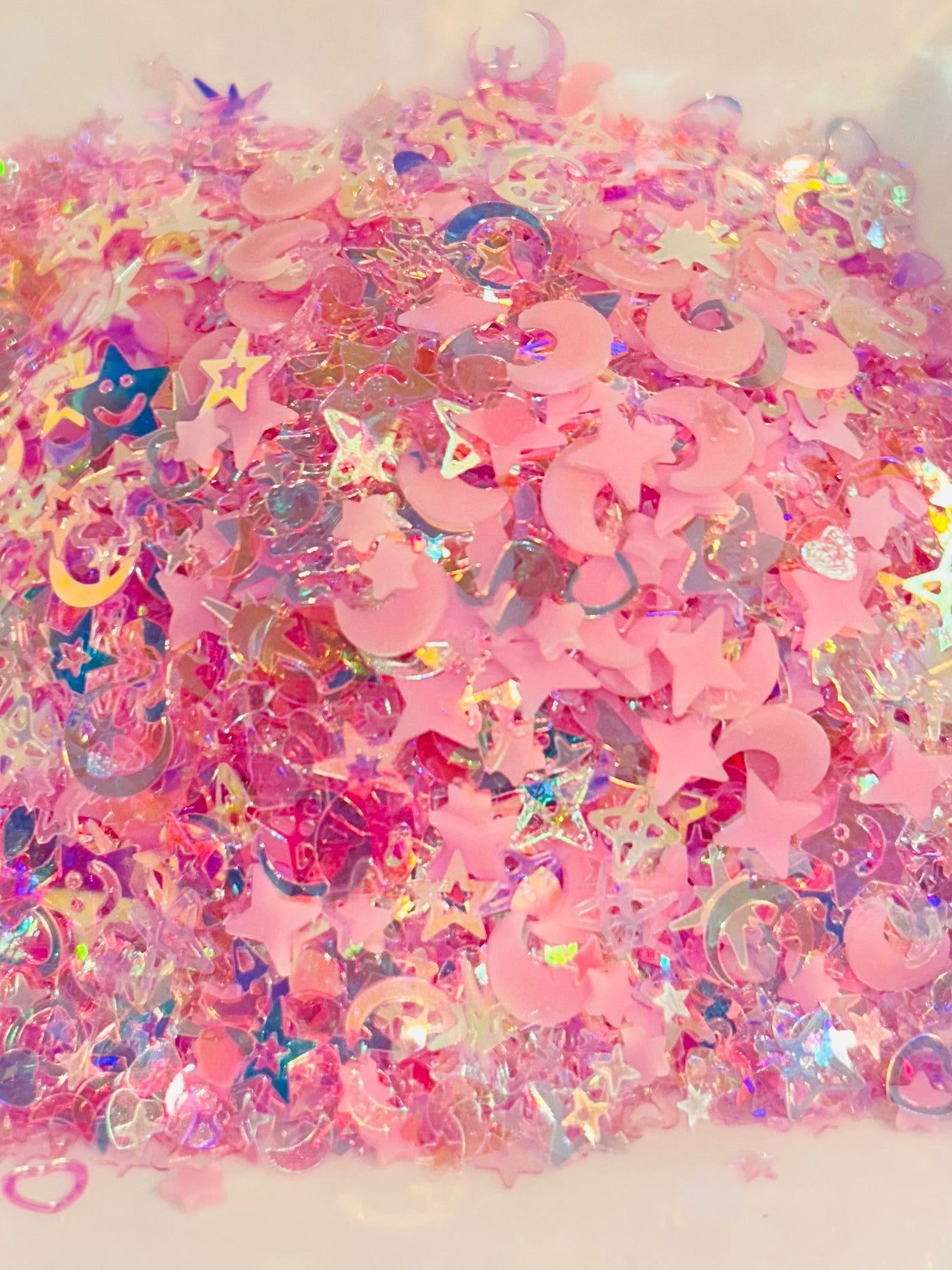 Purplish galaxy mix shape glitter