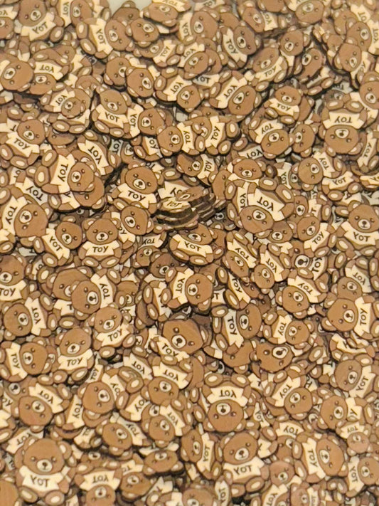 Toy bear polymer clay