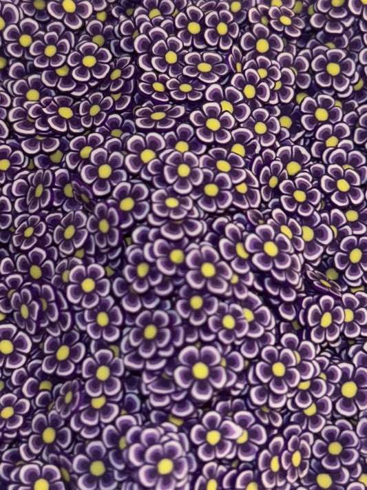 Purple flower clay