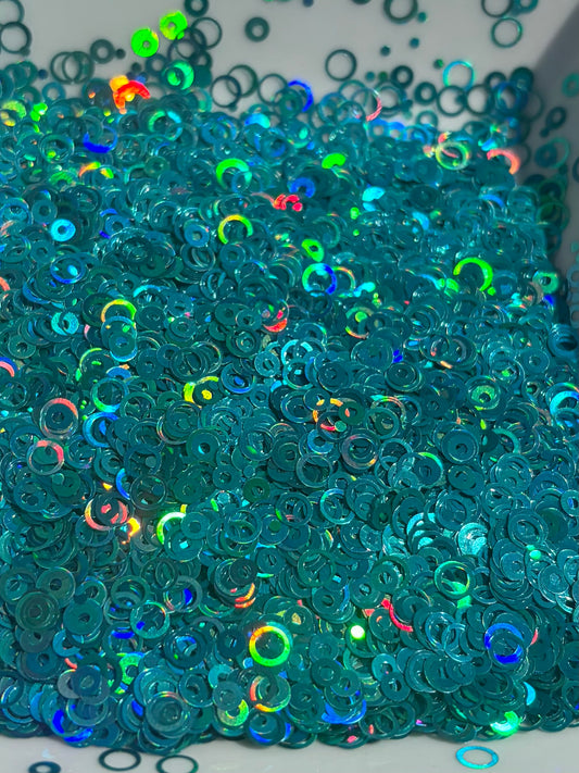 Teal rings shape