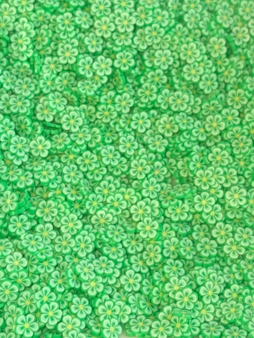 Green Flowers Clay