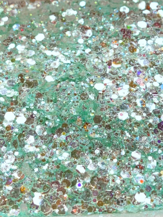 Mint Mirror chunky glitter