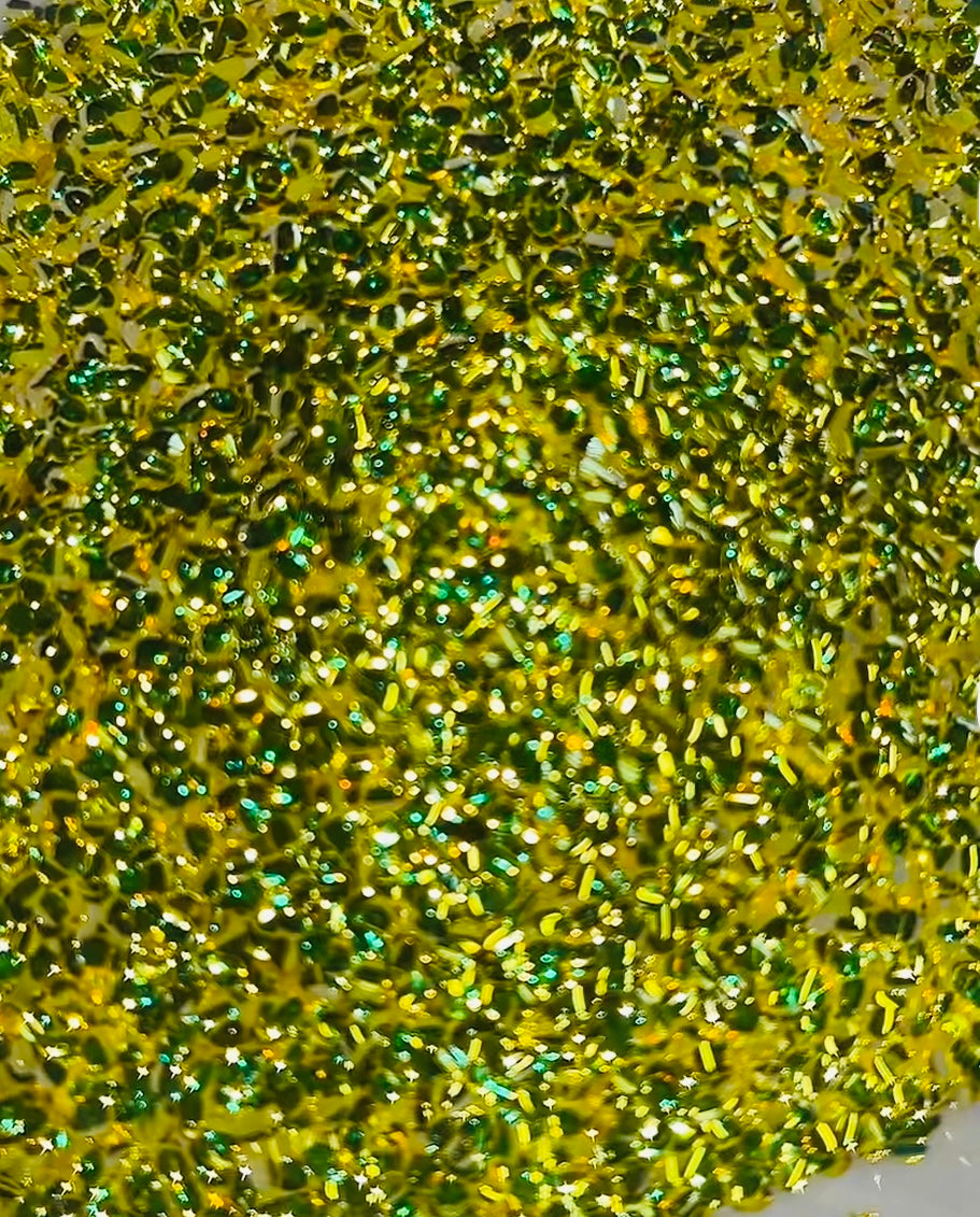 Neon Yellow bubble glitter